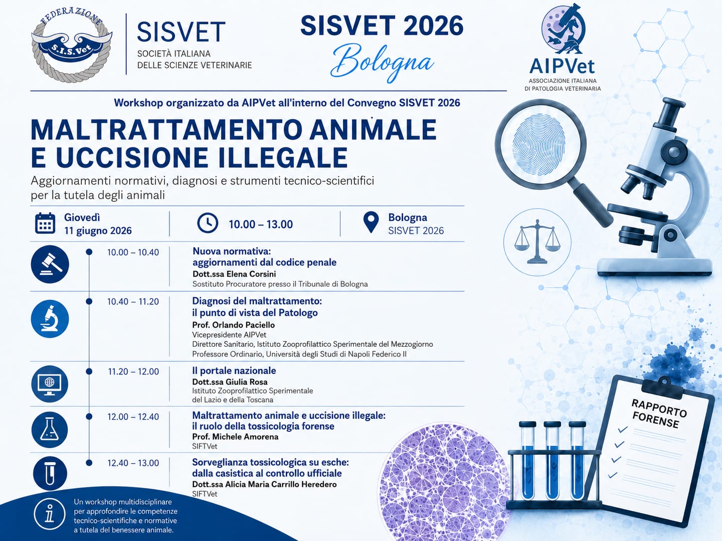 Programma Medicina Veterinaria Forense SISVET 2026